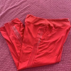 Red leggings with see threw side